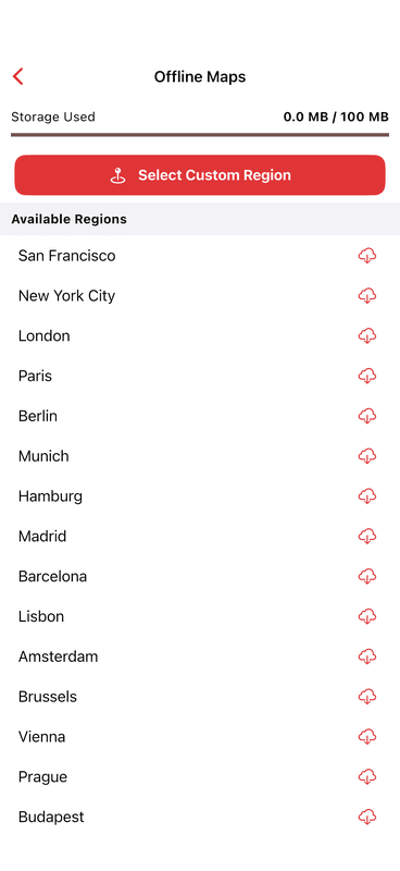 iPhone offline maps